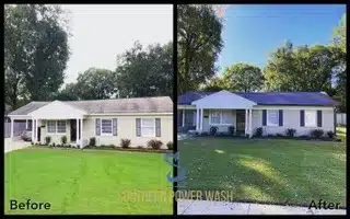 roof pressure washing before and after